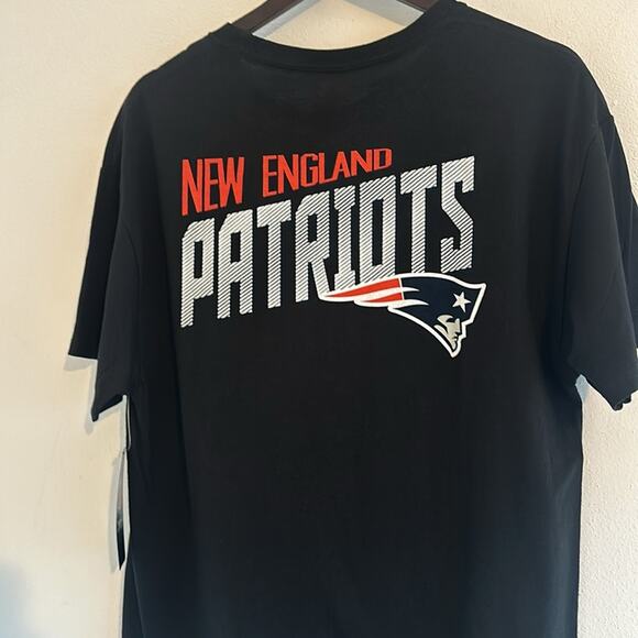 New England Patriots Black Official NFL JERSEY T-SHIRT Front & Back Size L - Picture 6 of 6